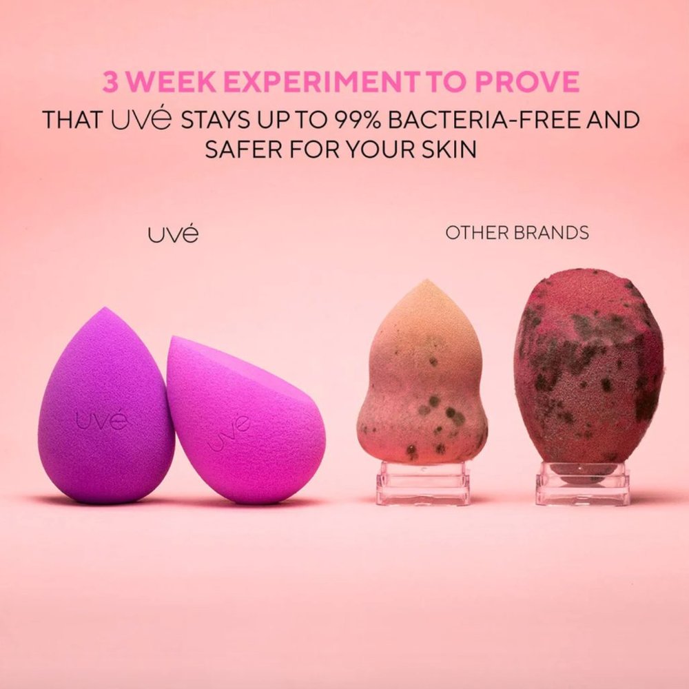 NIB Violet Antimicrobial Blender - UVe Beauty - Picture 3 of 9